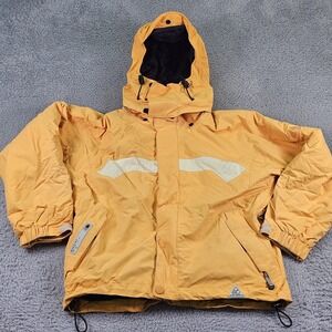 Bonfire Snowboarding Jacket Mens Small Yellow Silver Series Vaporlite Ski Coat‎